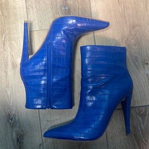 Blue Ankle Boots